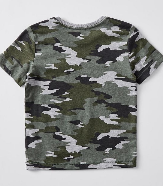 Camouflage Print T-shirt - Green Camo