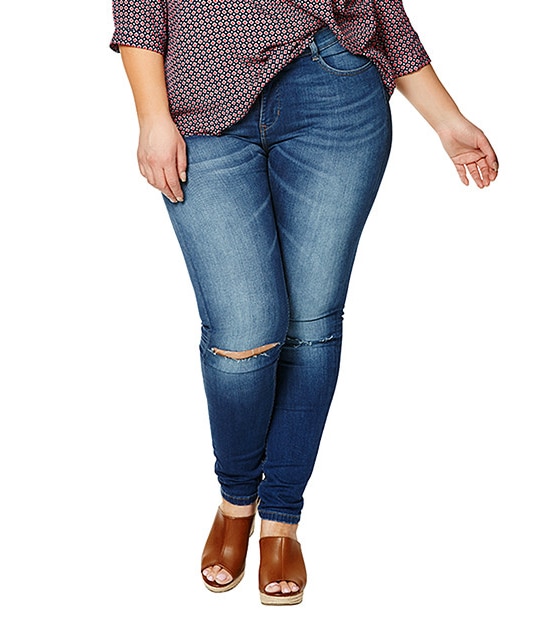 Belle Curve Ripped Skinny Jeans
