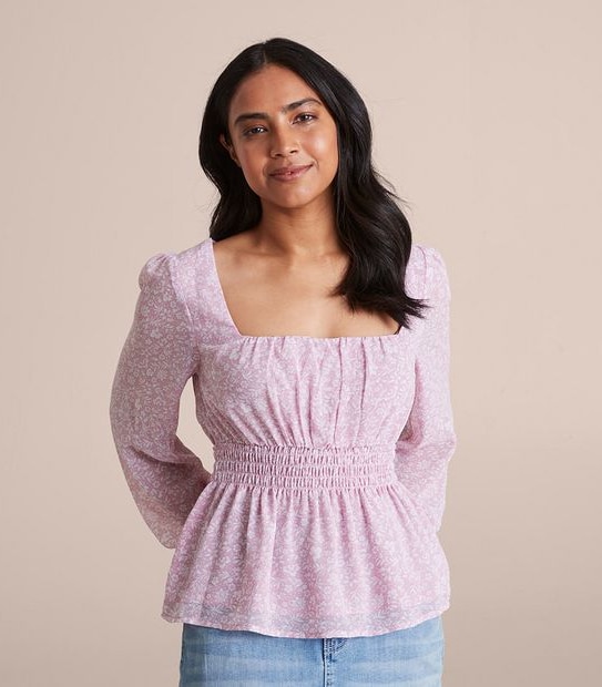 Dannii Minogue Petites Square Neck Blouse