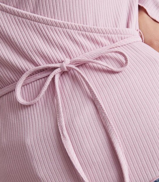 Dannii Minogue Petites Rib Wrap Top