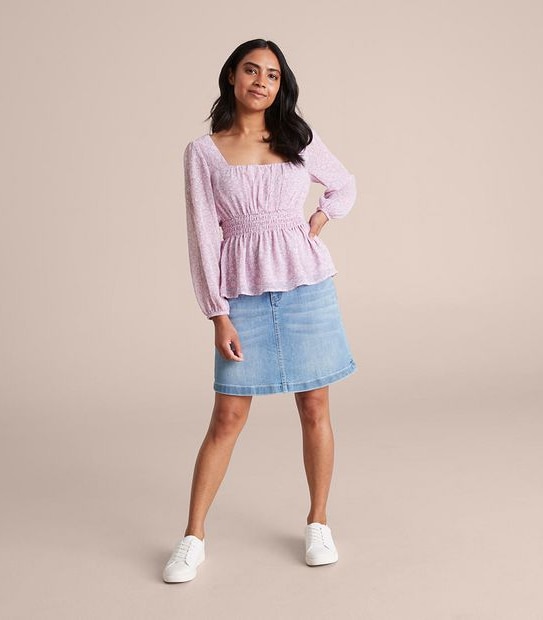 Dannii Minogue Petites Square Neck Blouse