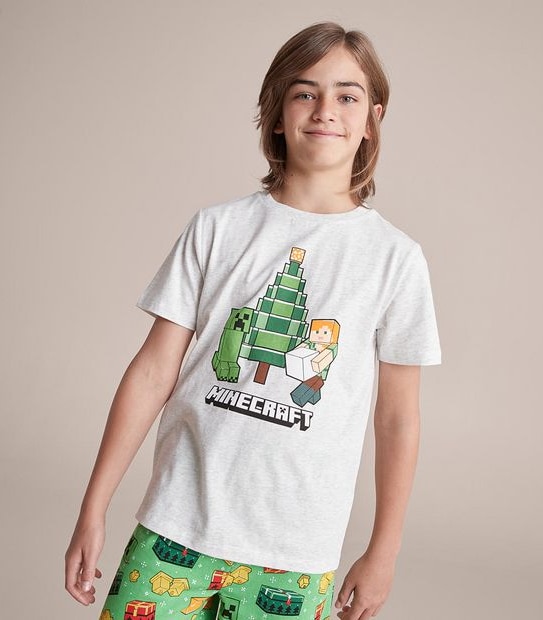 Christmas Minecraft Cotton Pyjama Set