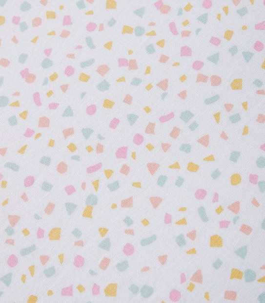 Stonewash Confetti Printed Fitted Sheet with Pillowcase
