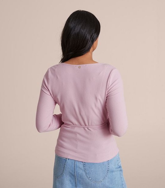 Dannii Minogue Petites Rib Wrap Top