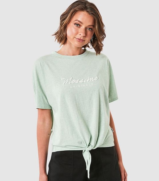 Mossimo Hermosa Tie Front T-Shirt