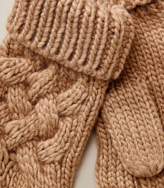 Womens Cable Knit Gloves