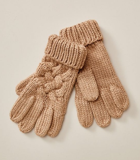 Womens Cable Knit Gloves