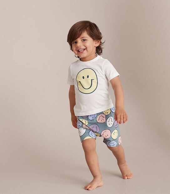 Unsiex Baby Family Matching Happy Face Cotton Pyjama Set