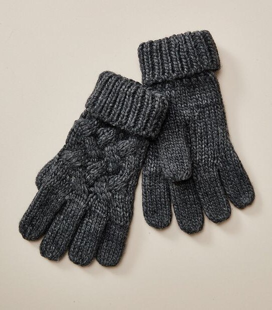 Womens Cable Knit Gloves