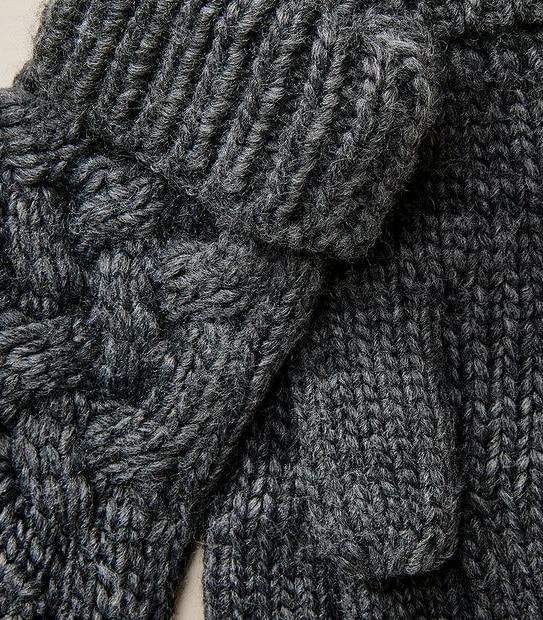 Womens Cable Knit Gloves