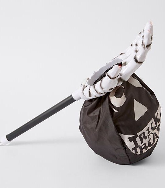 Halloween Trick Or Treat Skeleton Basket
