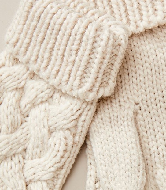 Womens Cable Knit Gloves
