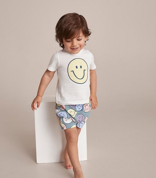 Unsiex Baby Family Matching Happy Face Cotton Pyjama Set