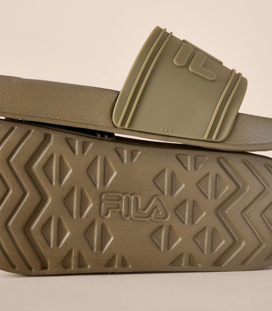Fila kIds Mestre Slides - Khaki Green