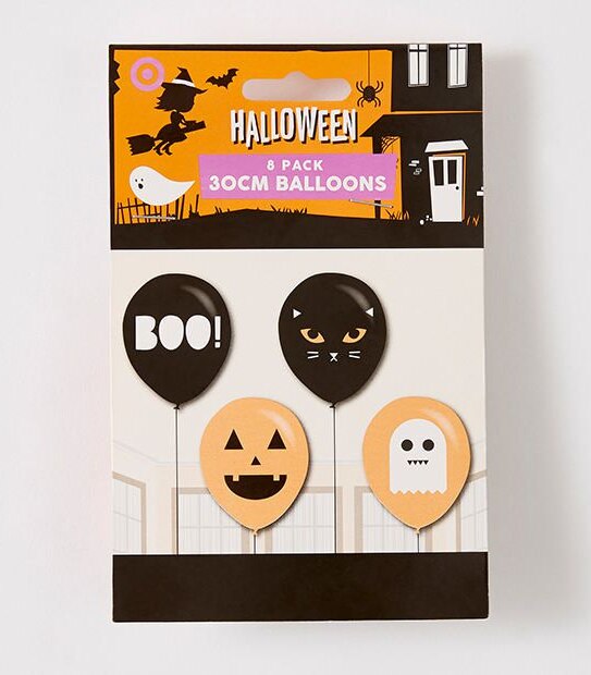 Halloween 8 Pack 30cm Balloons