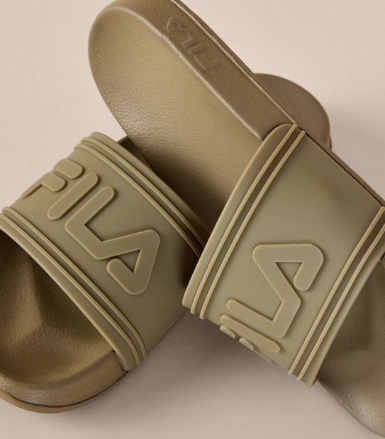 Fila kIds Mestre Slides - Khaki Green