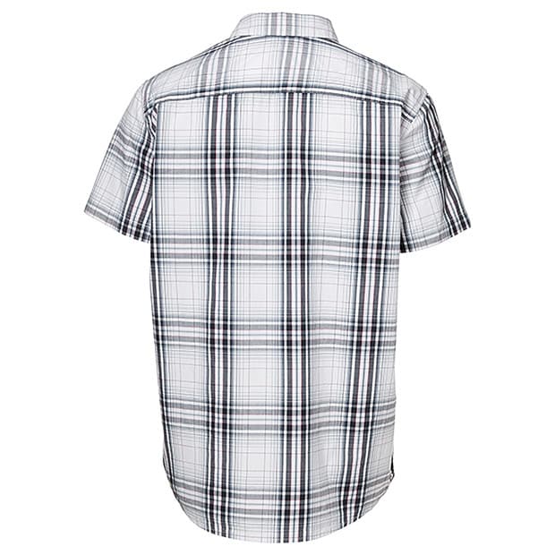 Men's Short Sleeve Check Shirt - Blue 