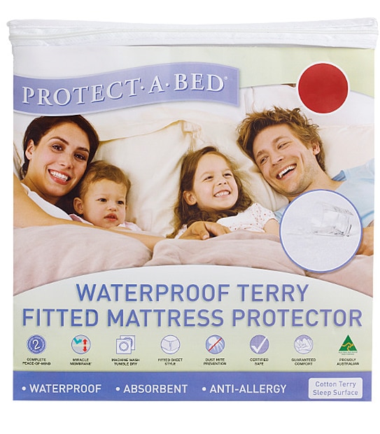 Protect-A-Bed Waterproof Terry Fitted Mattress Protector