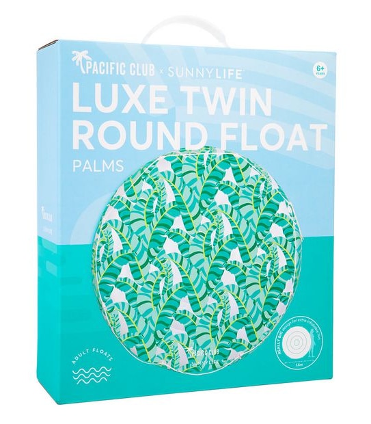 Pacific Club X Sunnylife Luxe Twin Round Float - Palms