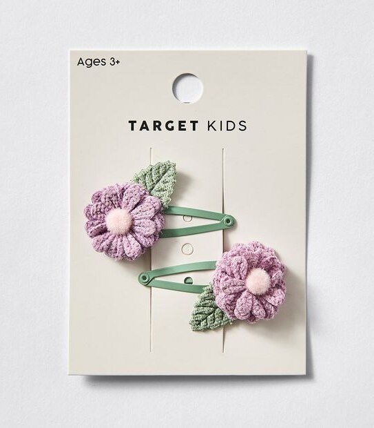 2 Pack Flower Hair Clips
