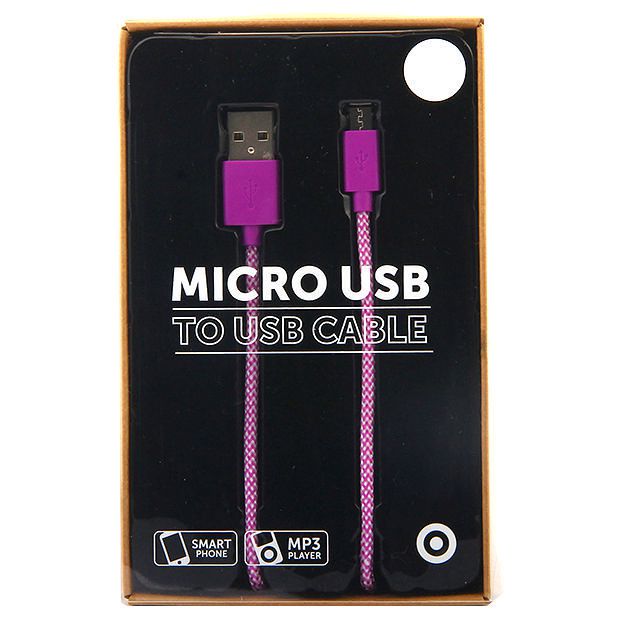 Target 1.2m Micro USB To USB Cable - Purple