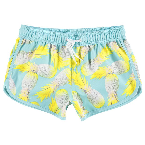 Girls' Pineapple Print Boardshorts 