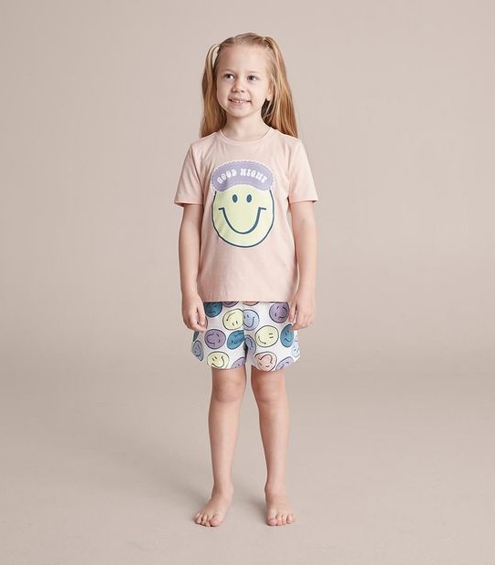 Kids Family Matching Happy Face Cotton Pyjama Set