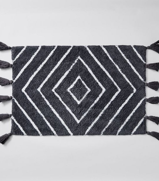 Codi Tufted Bath Mat - Charcoal