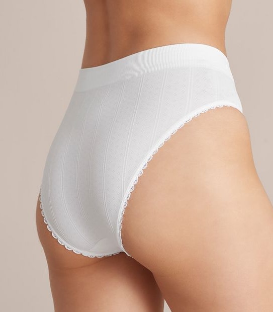 Pointelle High Waisted Bikini Briefs - Lily Loves