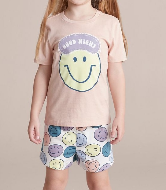 Kids Family Matching Happy Face Cotton Pyjama Set