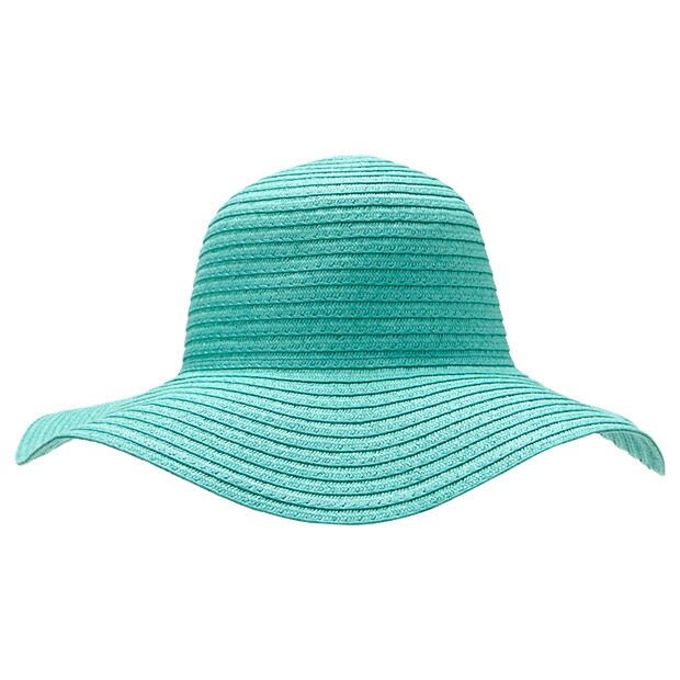 Woven Basic Floppy Hat - Aqua Woven Basic Floppy Hat - Aqua