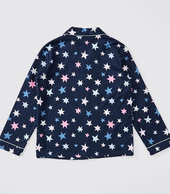 Girls Flannelette Pyjama Set - Navy Blue