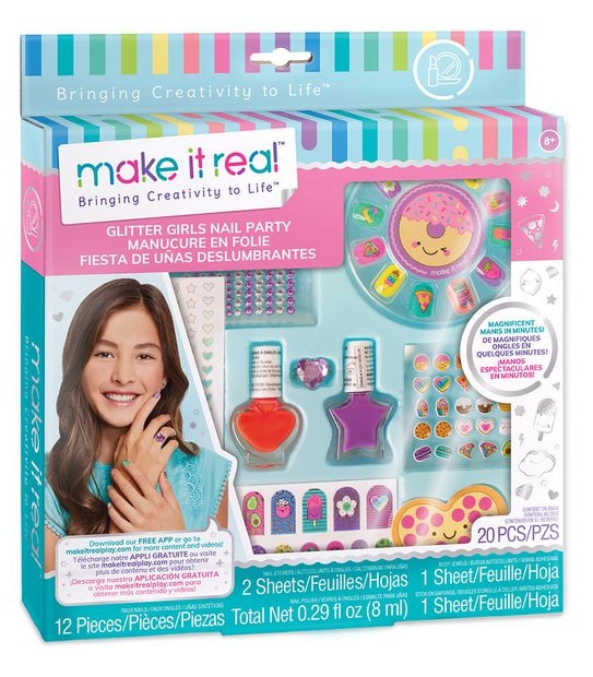 Make It Real Glitter Girls Nail Party Kit 