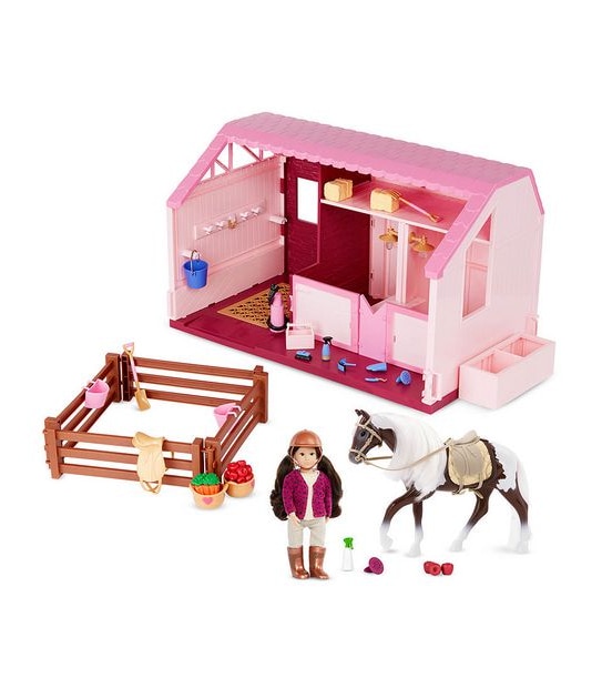 Lori Philippa's Horse & Stable Set Mini Doll & Playset