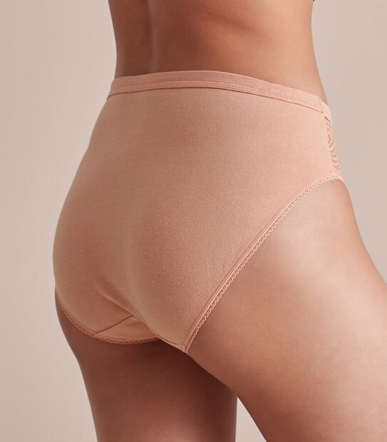 Cotton and Lace High Cut Briefs; Style: LHF27842