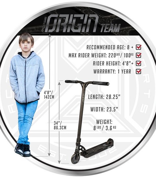 Madd Gear Origin Team Stunt Scooter - Black