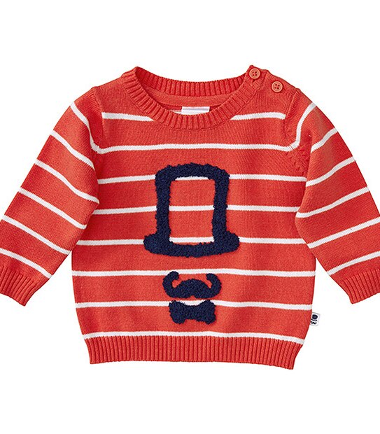 Boys' Moustache Knit Jumper