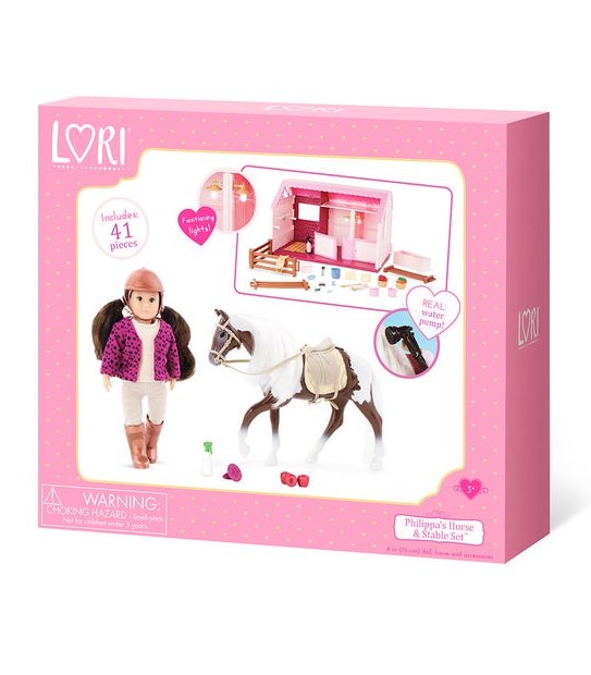 Lori Philippa's Horse & Stable Set Mini Doll & Playset
