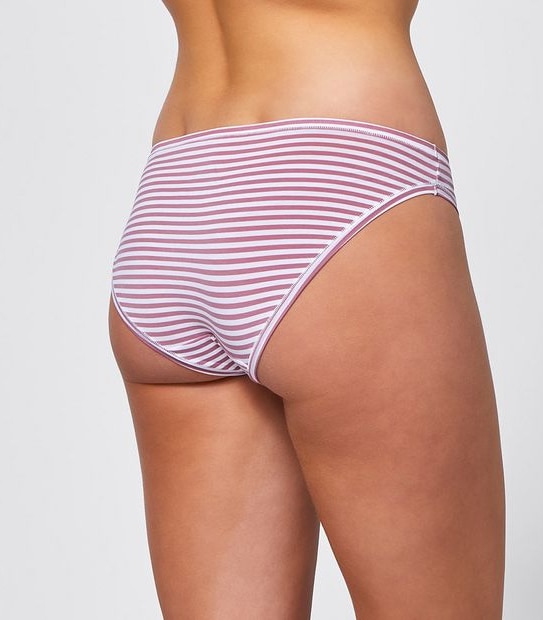 Lily Loves 3 Pack Soft Stretch Bikini Briefs - Smokey Violet Stripe