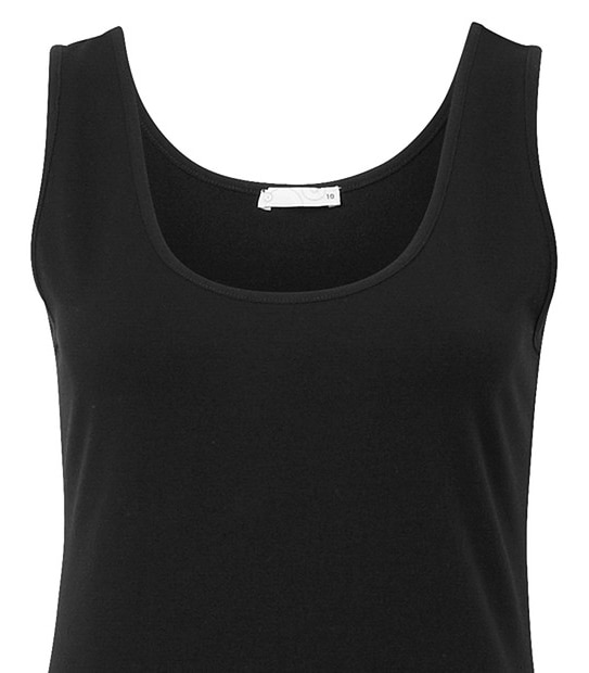 Ladies' Long-Line Tank Top - Black