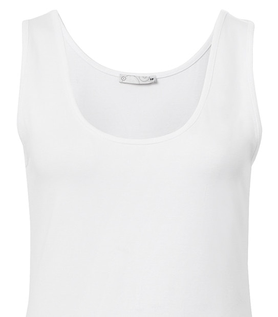Long-Line Tank Top - White