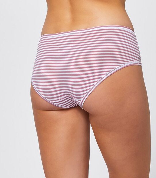 Lily Loves 3 Pack Lyocell Boyleg Briefs - Smokey Violet Stripe