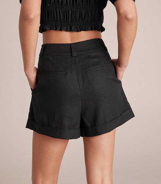 Lily Loves Linen Blend Tailored Shorts