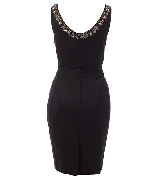 Beaded Neckline Evening Dress