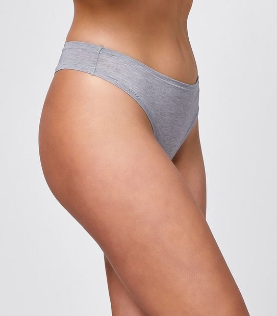 Lily Loves 3 Pack Lyocell G-String Briefs - Smokey Violet Stripe
