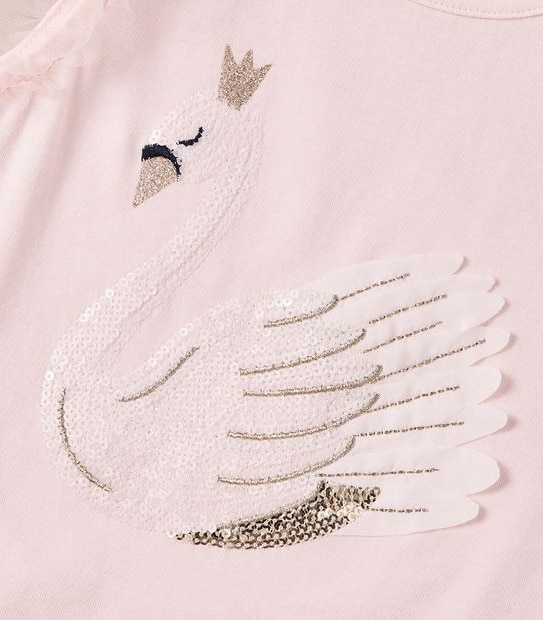 Sequin Swan Tulle Tank 3 of 5