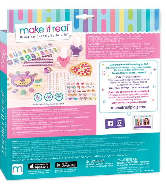 Make It Real Glitter Girls Nail Party Kit 
