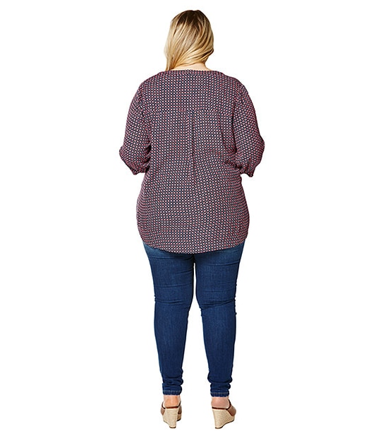 Belle Curve Print Crinkle Shirt 2 of 5