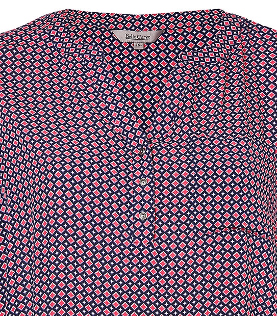 Belle Curve Print Crinkle Shirt 5 of 5