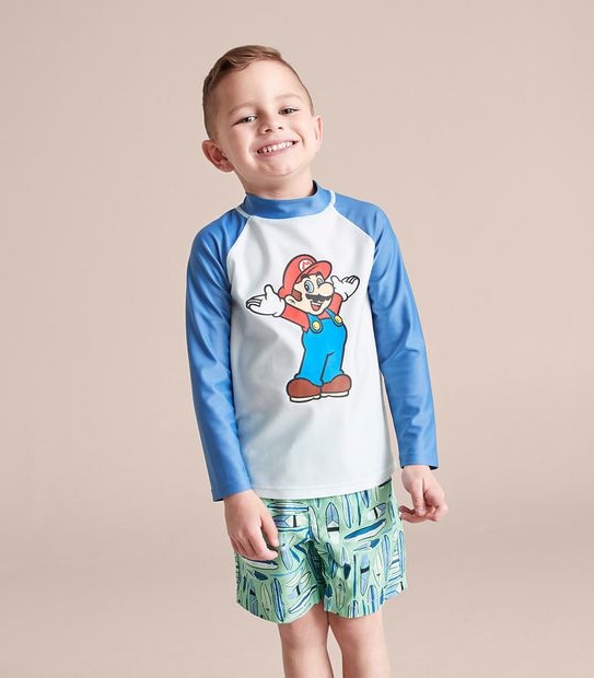Super Mario Swim Rash Vest